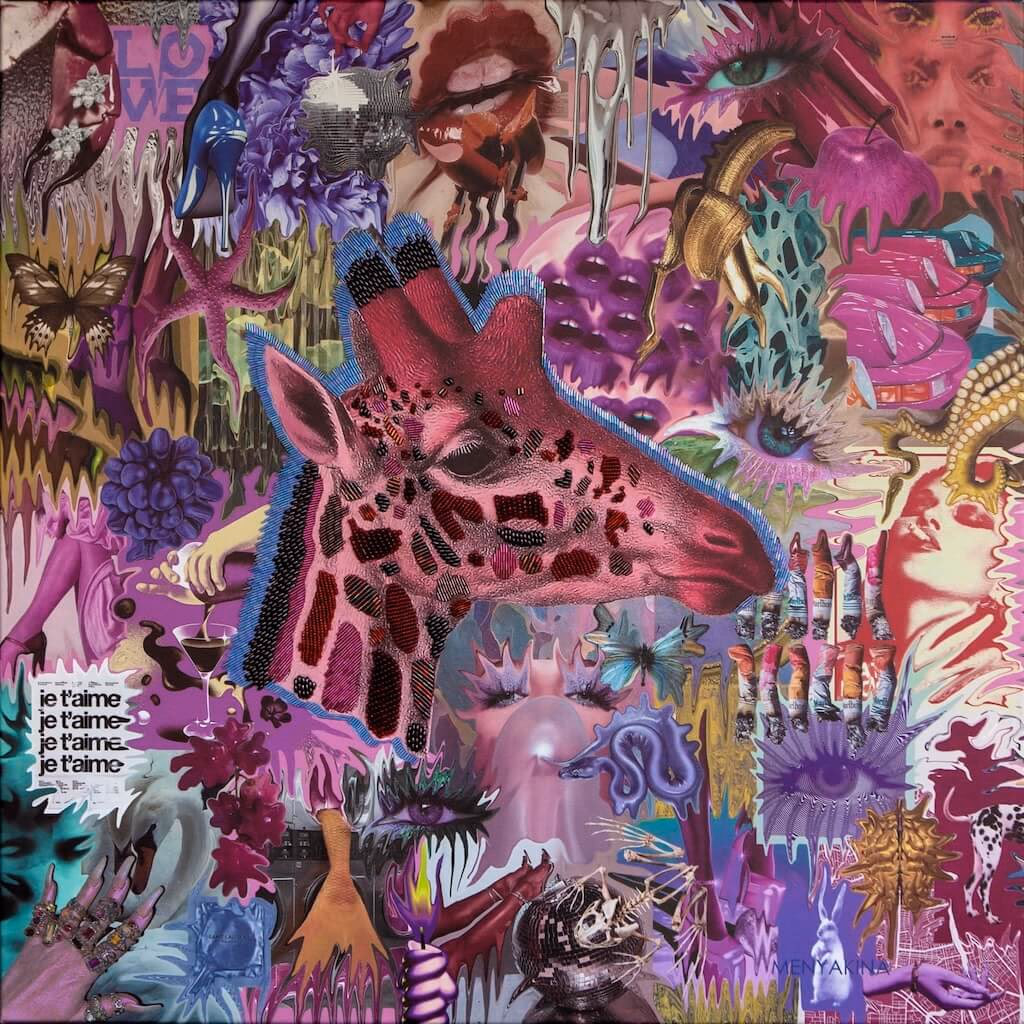 Розовый Жираф (диптих, левая часть)