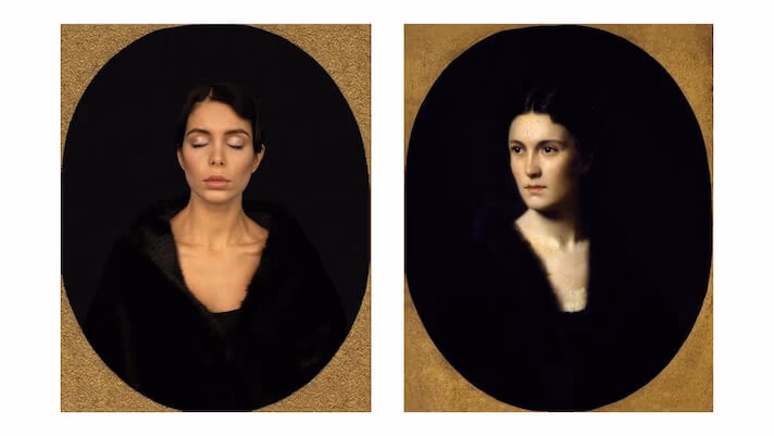 Based on the portrait of Olga Pavlovna Orlova (Artist L.F. Zhodeyko)