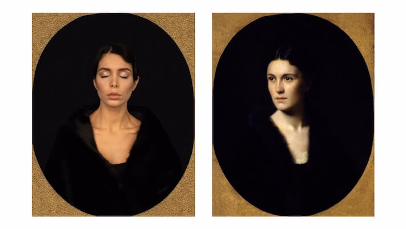 По мотивам портрета Ольги Павловны Орловой. Художник Л.Ф. Жодейко